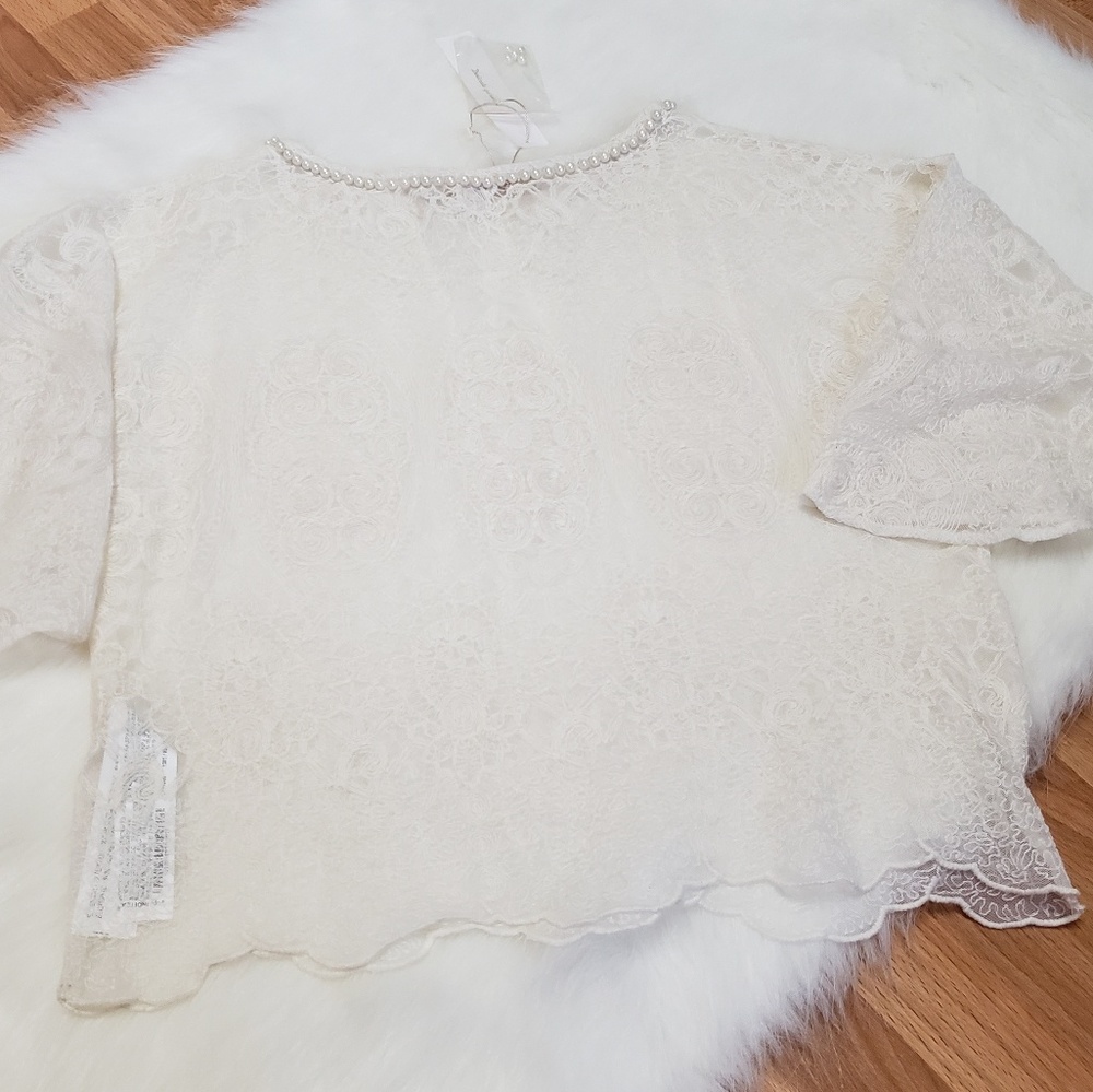 Zara Basic Lace Top - image 3